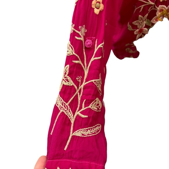 Johnny Was Jenai Blouse in Festive Fuschia. Size L. NWT - Picture 13 of 15